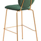 Odessa Green & Gold Barstool (Set of 2)