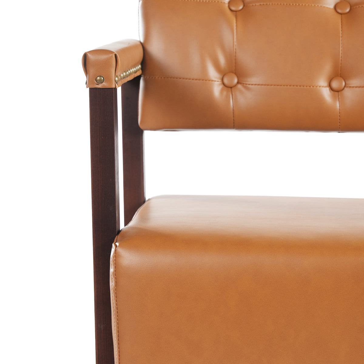 Ludlow Button-Tufted Faux Leather Bench Set