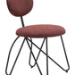 Novi Dining Chair (Set of 2) in Maroon Brown