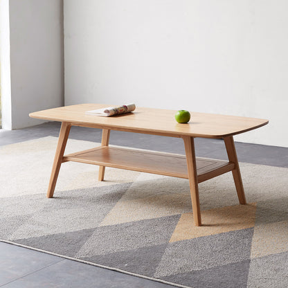 Thessaly Oak Solid Wood Coffee Table – 39.4" Coffee Table
