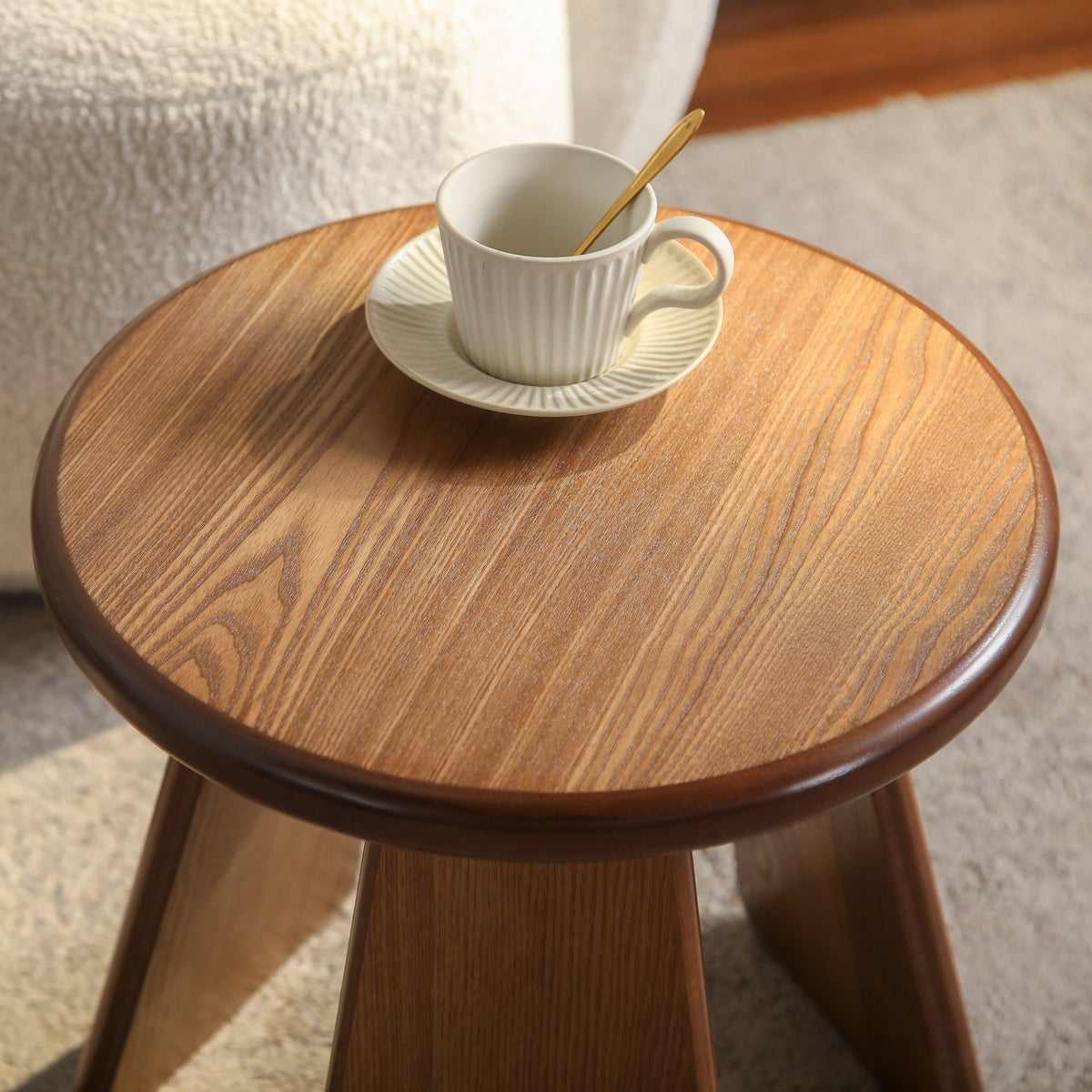 Keeva Round Wood Side Table