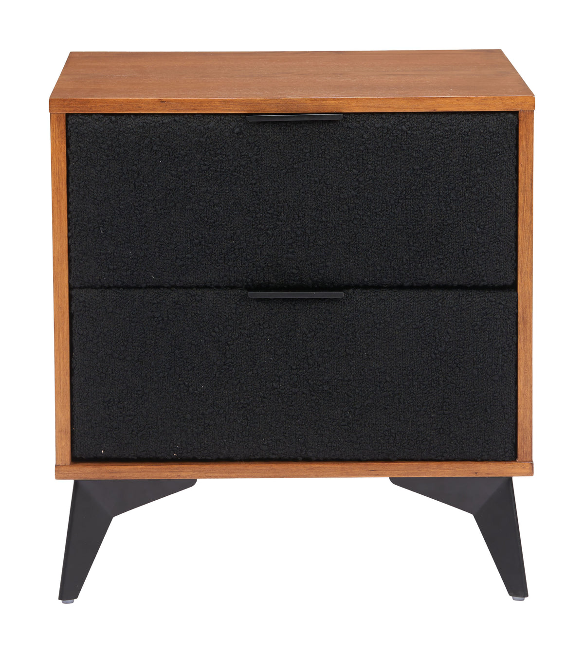 Zarif Black & Walnut Nightstand