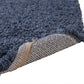 Close-up of the Slate Blue Rectangular Shag Area Rug showcasing soft texture and quality backing.