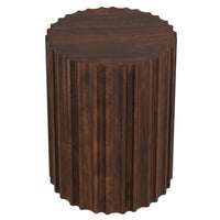 Rolf Walnut Brown Wood Accent Table – 16