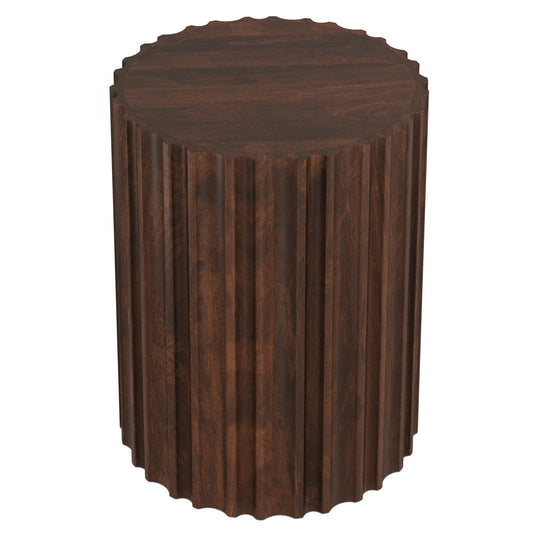 Rolf Walnut Brown Wood Accent Table – 16" Accent Table