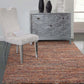 Zira multicolor rectangular area rug in modern living space with chair and decorative furniture.