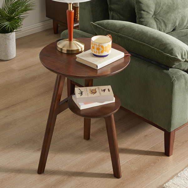 Percy Walnut Solid Wood End Table – 16.5