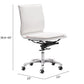 Lider Plus Armless Office Chair in White