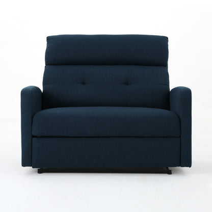 Alma Navy Blue Fabric Loveseat – 37"W Loveseat
