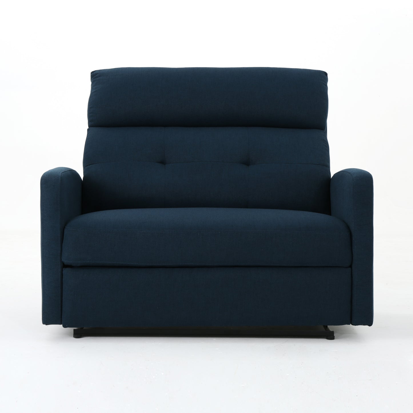 Alma Navy Blue Fabric Loveseat – 37"W Loveseat