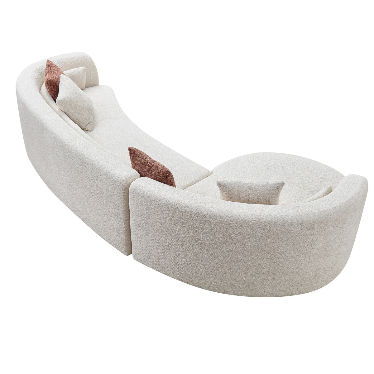 Odile Curved Boucle Sectional