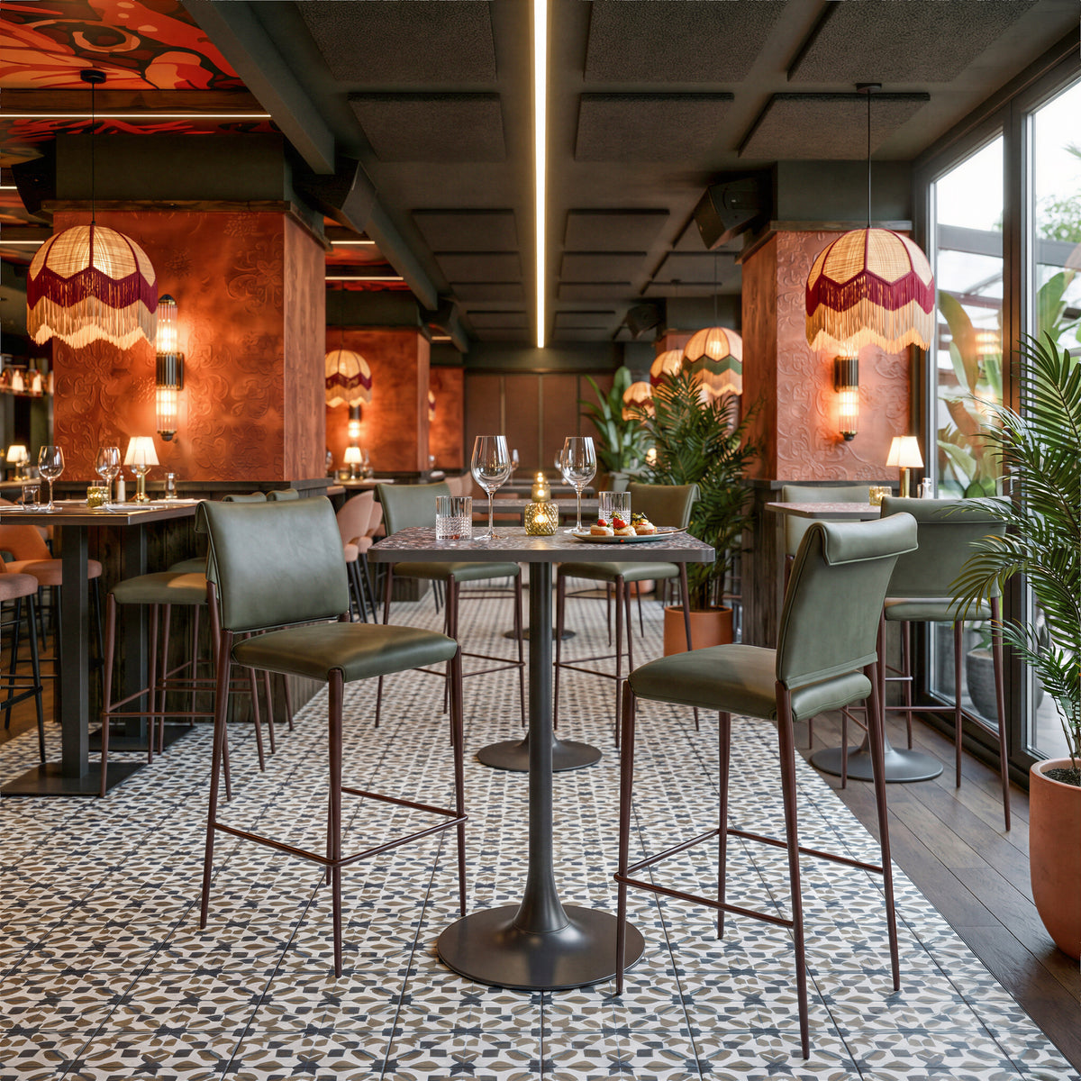 Spot Bar Table in Black