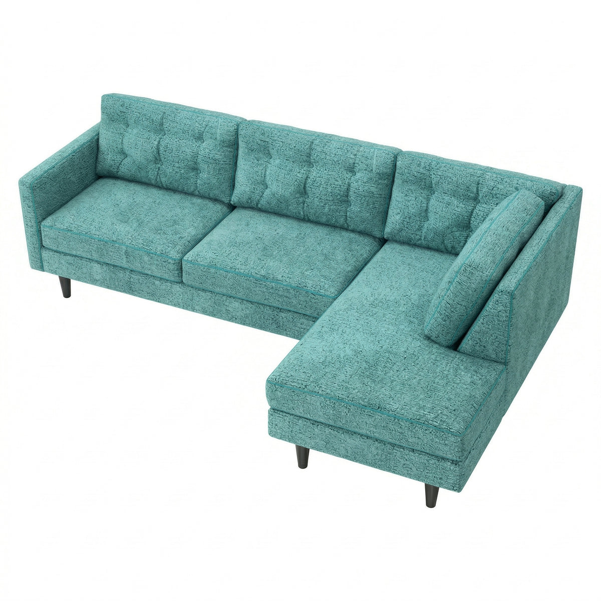 Talmadge Sectional Sofa – 120" L-Shaped, Made in USA - Hepburn Emerald - Fabric (4)