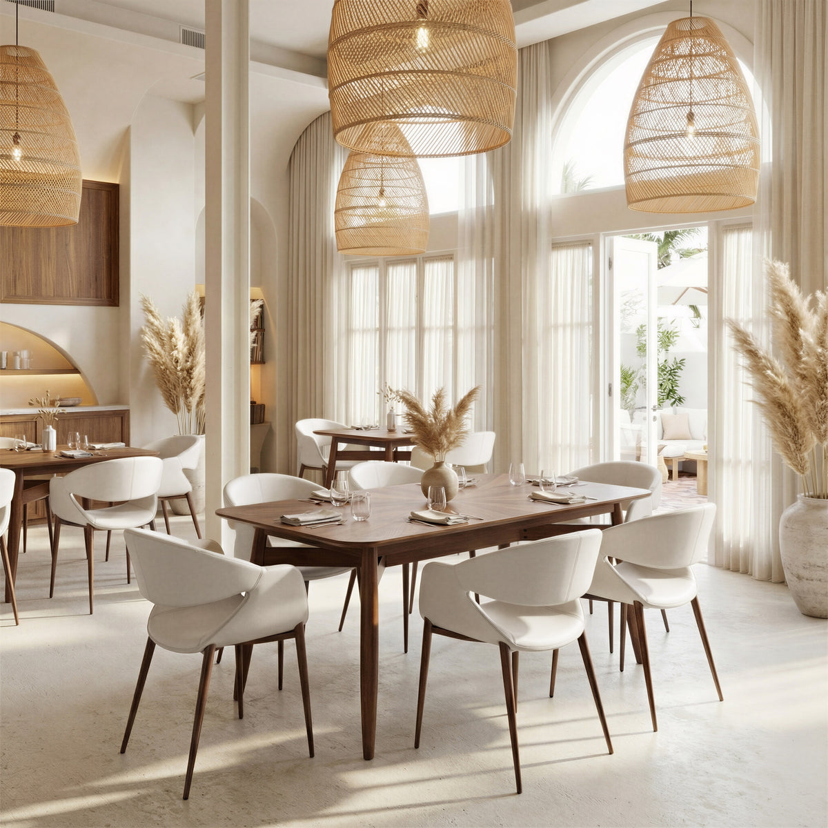 Limay Beige & Walnut Dining Chair (Set of 2)