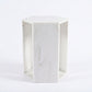 Alba Marble Side Table in White (Honed)