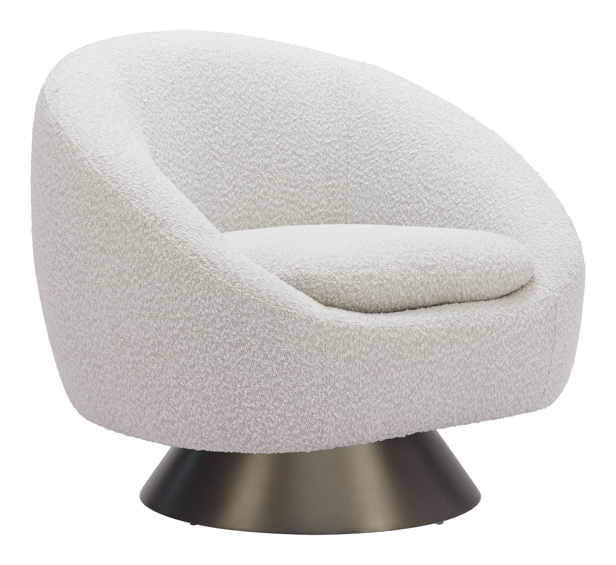 Modan Misty Gray Swivel Chair
