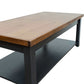 Essex Solid Wood Rectangular Coffee Table, Black and Whiskey Finish 48" - Revel Sofa 