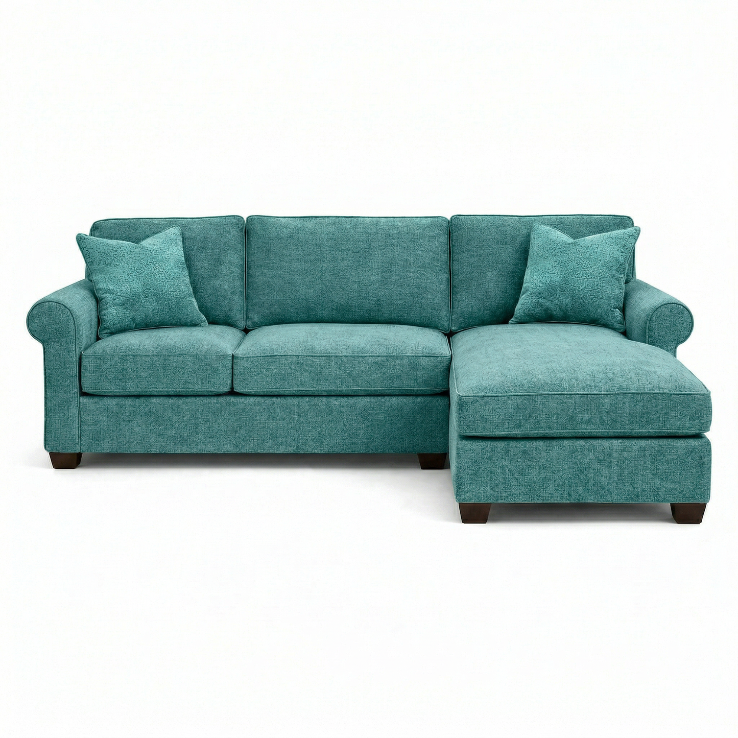 Irlanda Upholstered L-Shaped Sectional – 120" Made-in-USA Sectional Sofa - Hepburn Emerald - Fabric (9)