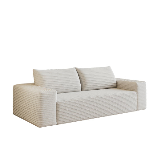 Modern Corduroy Deep Seat Loveseat Sofa – Comfy Couch (4 Colors and 3 Sizes)