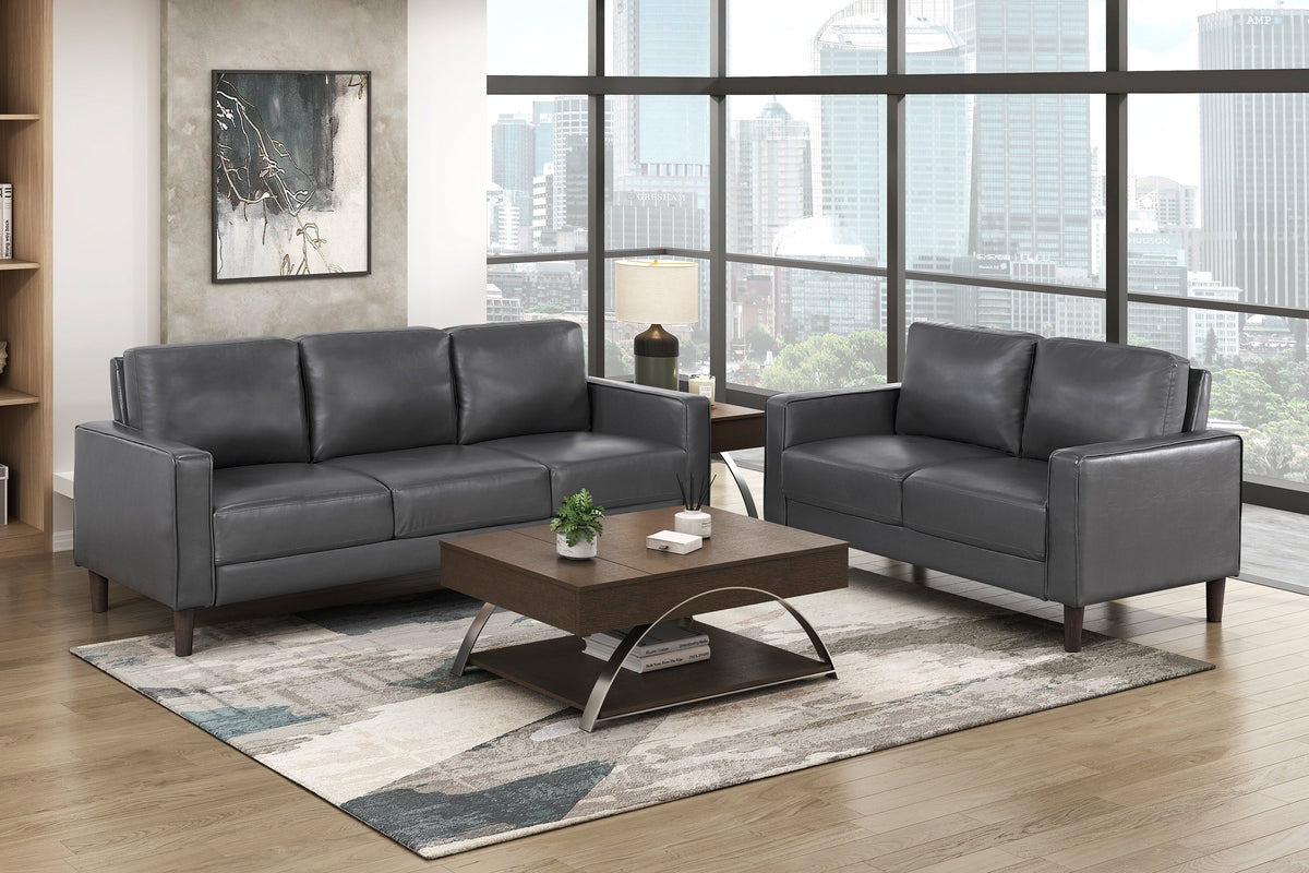 Thayer Faux Leather Sofa