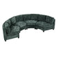 Rosalind Chenille Curved Modular Sectional – 4-Seat Sofa - Green (9)