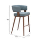 Poise Azure Gray & Walnut Barstool