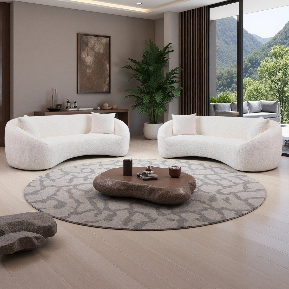 Lysander Curved Sofa – 2 Sofas
