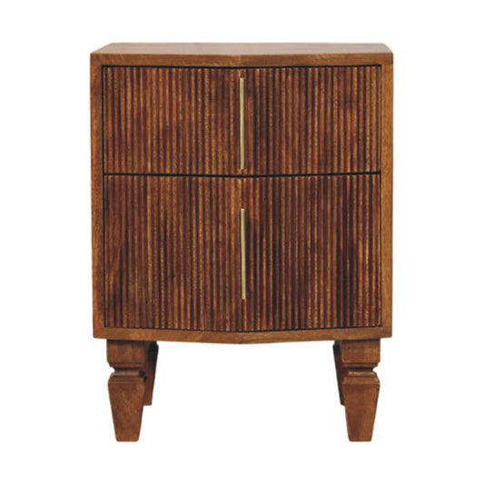 Louvre Winewood Oak Solid Wood Nightstand