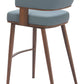Poise Azure Gray & Walnut Barstool