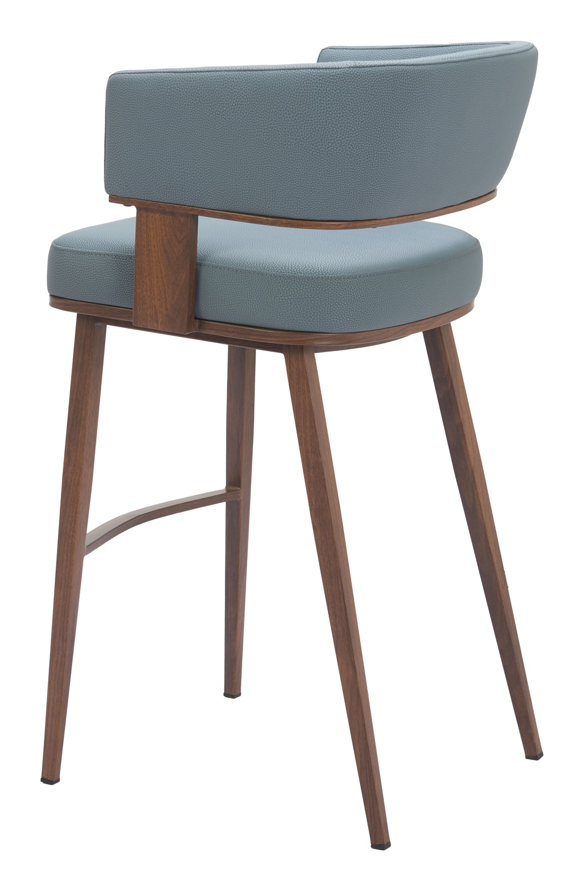 Poise Azure Gray & Walnut Barstool