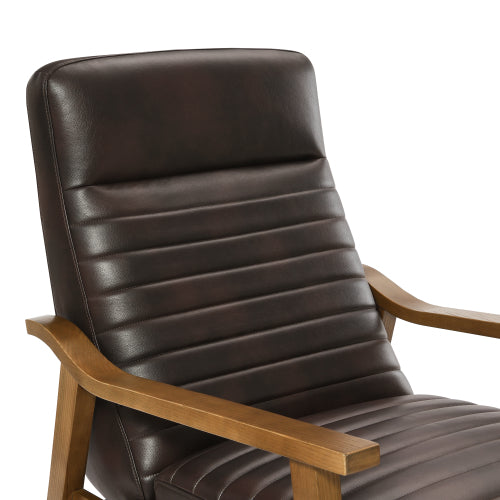 Asher MCM Faux Leather Push-Back Recliner (3 Colors)