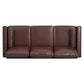 MCM Faux Leather Sofa 77'