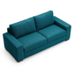 Modena Sofa 92" – Made in USA Square-Arm Sofa (7 Fabrics) - Hepburn Teal - Fabric (8)