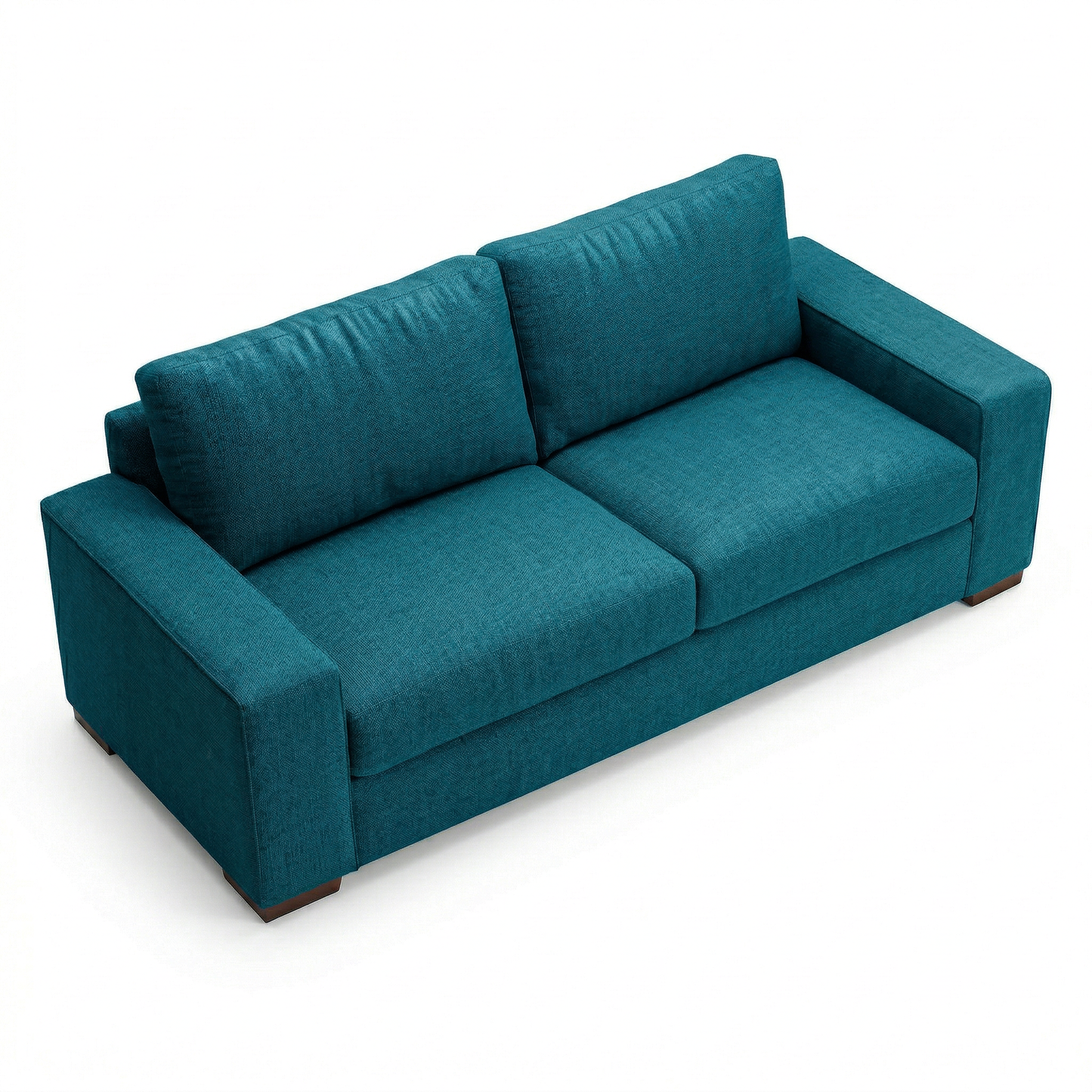 Modena Sofa 92" – Made in USA Square-Arm Sofa (7 Fabrics) - Hepburn Teal - Fabric (8)