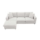 Modern 3 Seat Sofa w/ Ottoman 100" (4 Colors)
