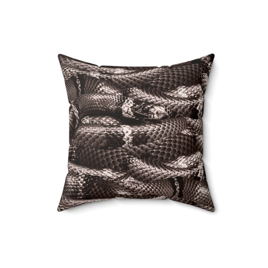 Spun Polyester Designer Square Pillow - Snakes - Revel Sofa