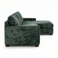 Clifford L-Shaped Sectional Sofa – Made in USA, 9 Fabric Options - Green Velvet Antique Charcoal (6)
