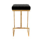 Joel Gold Velvet Bar Stool – Upholstered Backless Counter Stool with Metal Frame (Modern Glam Style) in black velvet.
