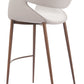 Limay Beige & Walnut Barstool