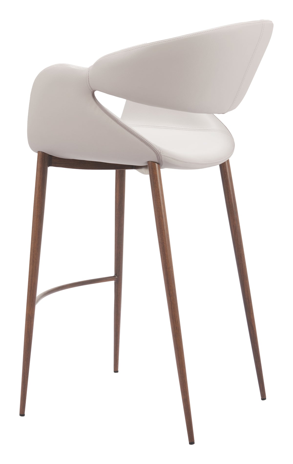 Limay Beige & Walnut Barstool