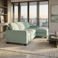 Clifford L-Shaped Sectional Sofa – Made in USA, 9 Fabric Options - Leslie Robins Egg - Fabric (11)