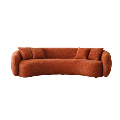 Fenn Orange Boucle Sectional Sofa – 102.4" Sectional Sofa