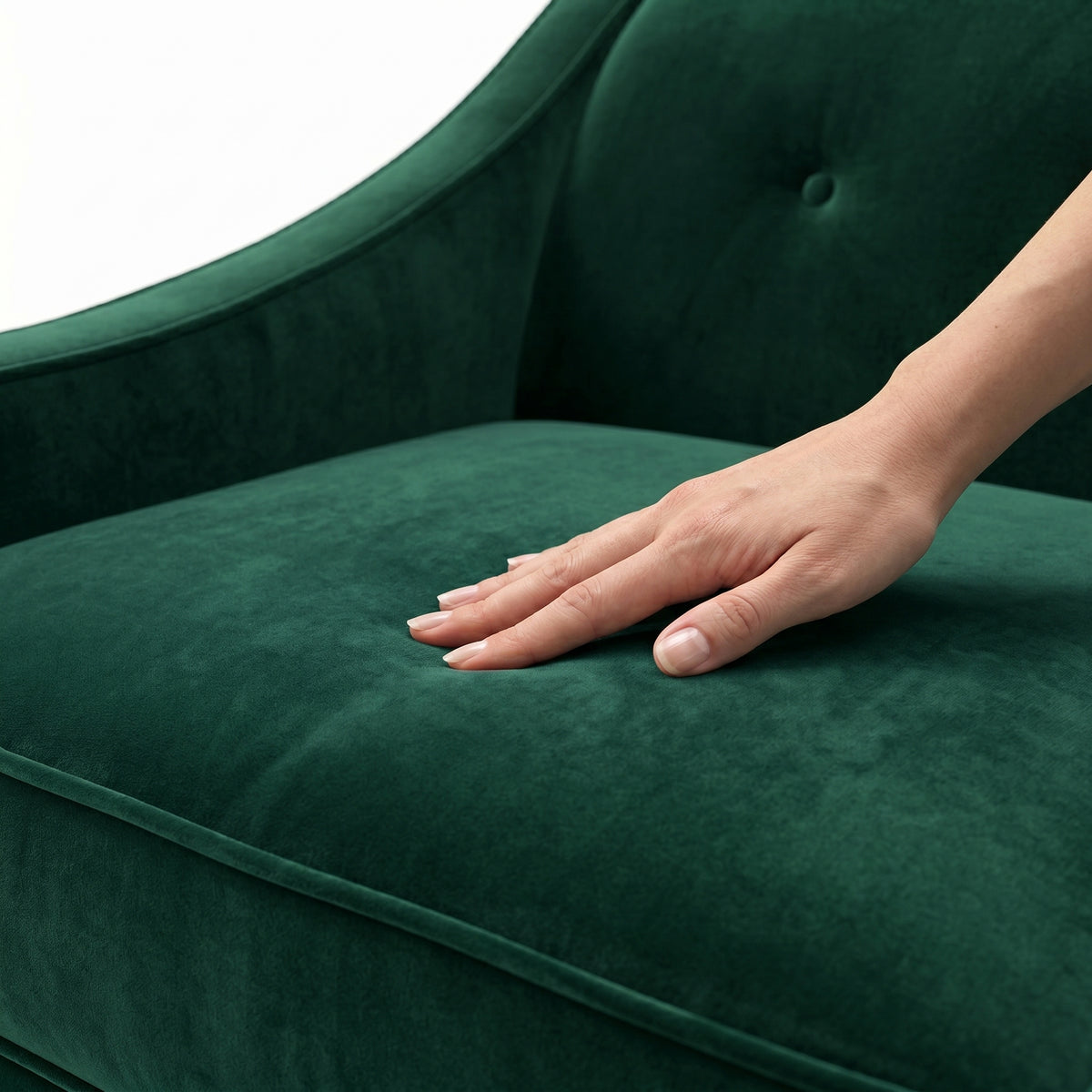 Berlin Classic Sofa – 87" American-Made 3-Seat Sofa - Velvet Antique Kelly Green - Velvet (8)