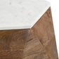 Bisel White & Walnut Side Table