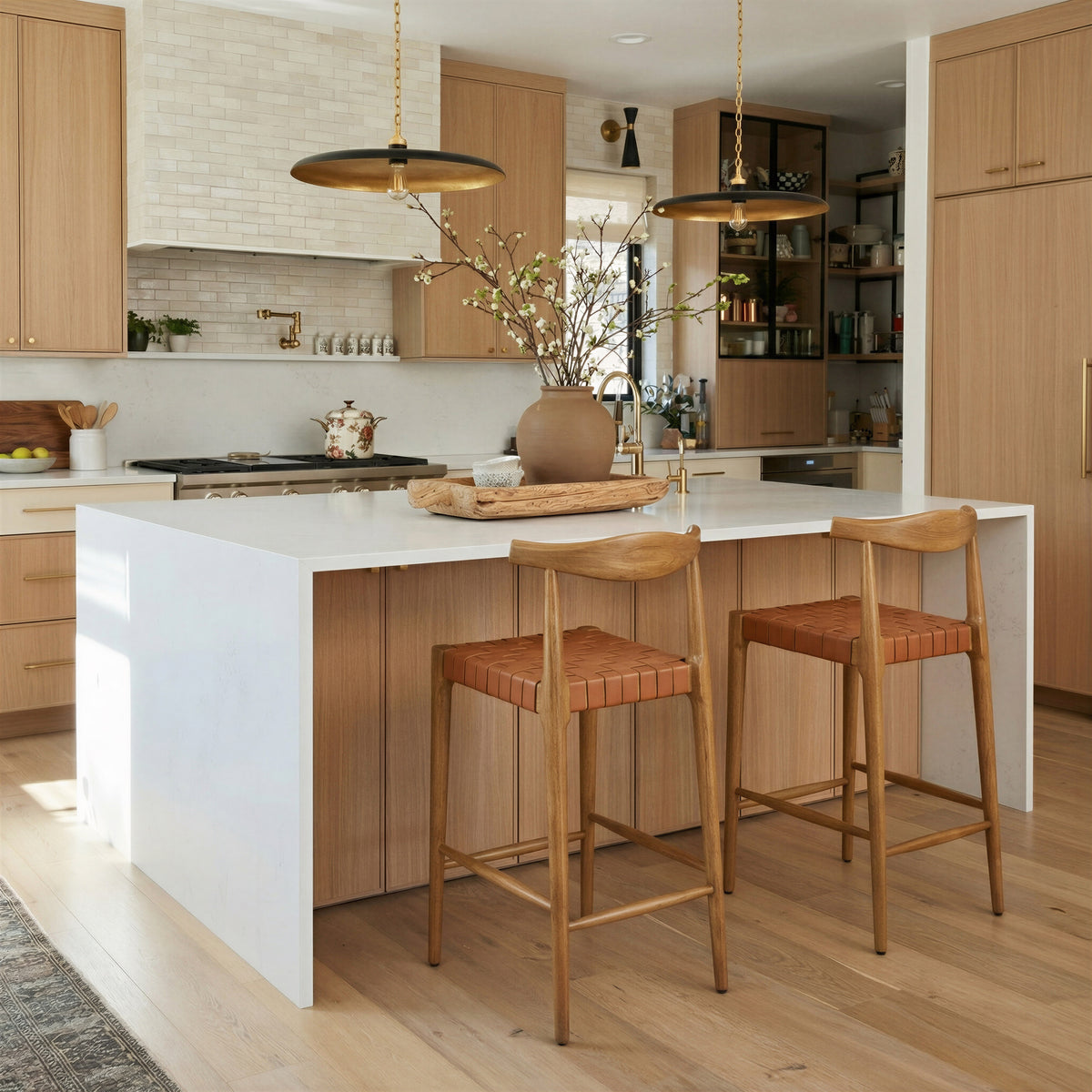 Bandani Tan Counter Stool
