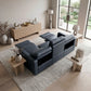 Haddon Navy Faux Leather Power Reclining Sofa