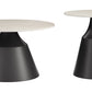 Camella Light Beige & Black Coffee Table Set (2-Piece)