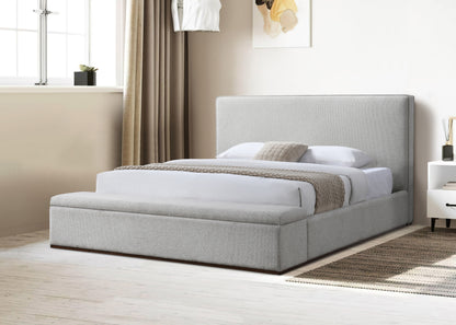 Boxter Beige Linen Bed – 82"W Bed