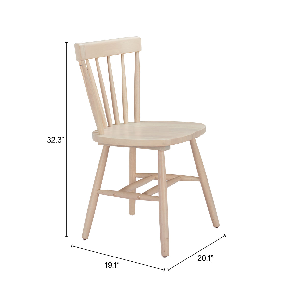Tyce Dining Chair (Set of 2) in Natural