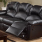 Brennan Black Bonded Leather Reclining Sofa